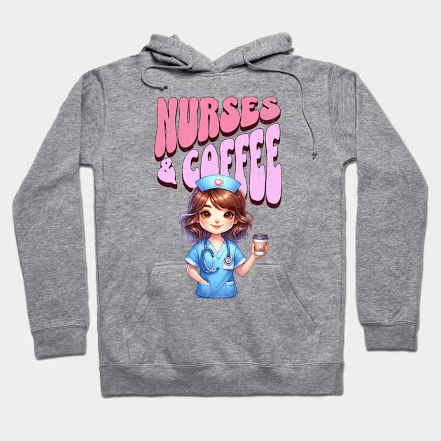 Nurses & Coffee Hoodie by Jambella